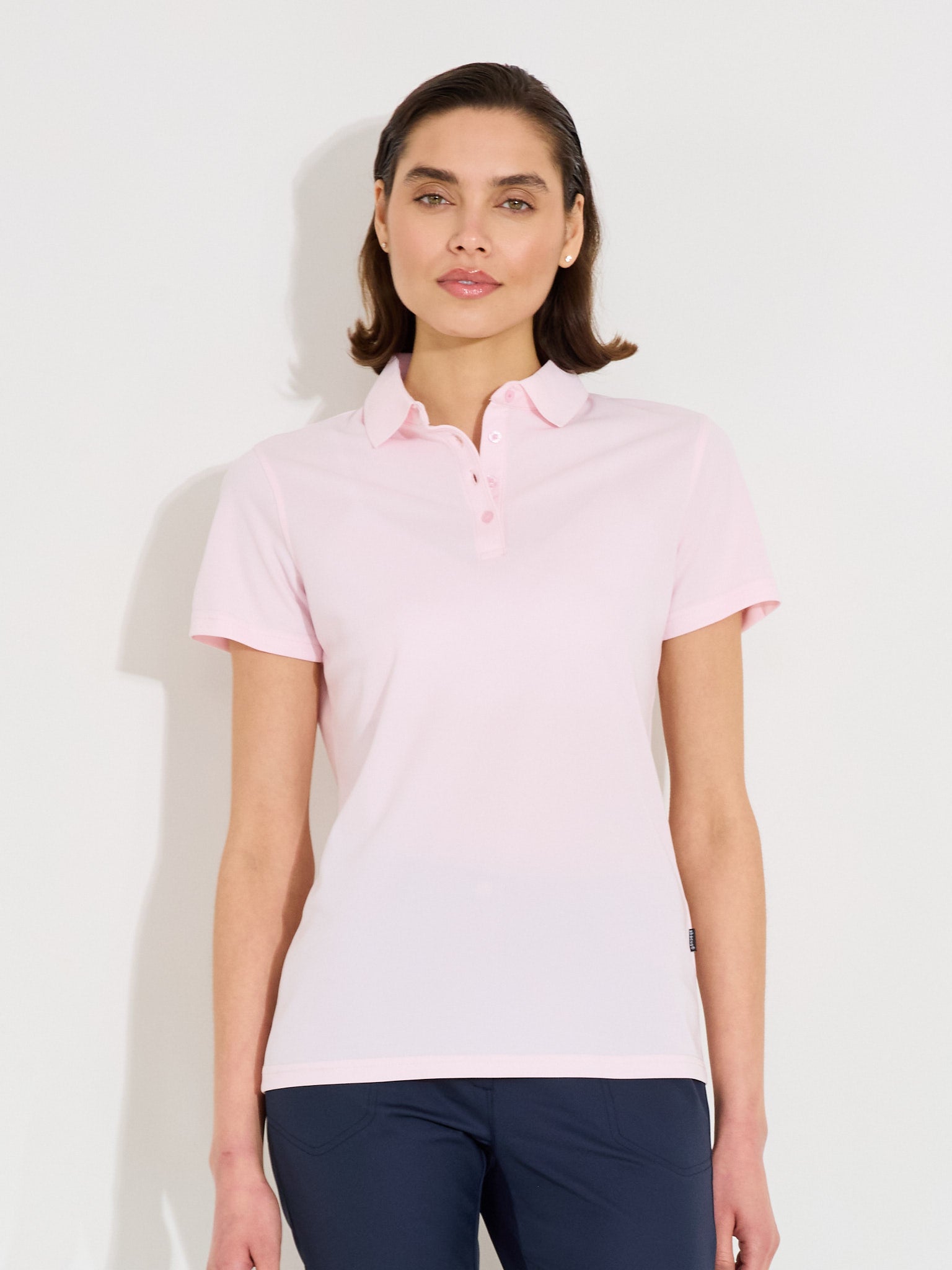 Lds Cray drycool polo - lt.pink-1