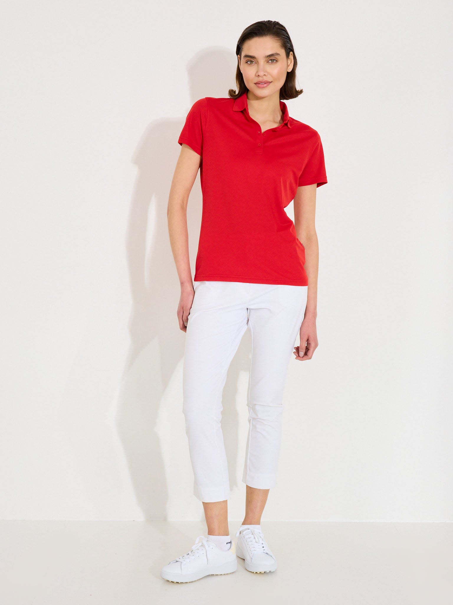Lds Cray drycool polo - red-3