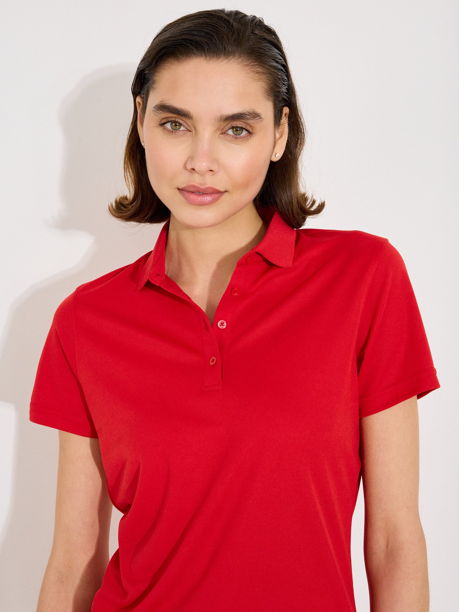 Lds Cray drycool polo - red-4