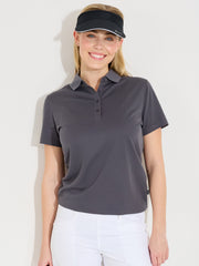 Lds Cray drycool polo - dk.grey