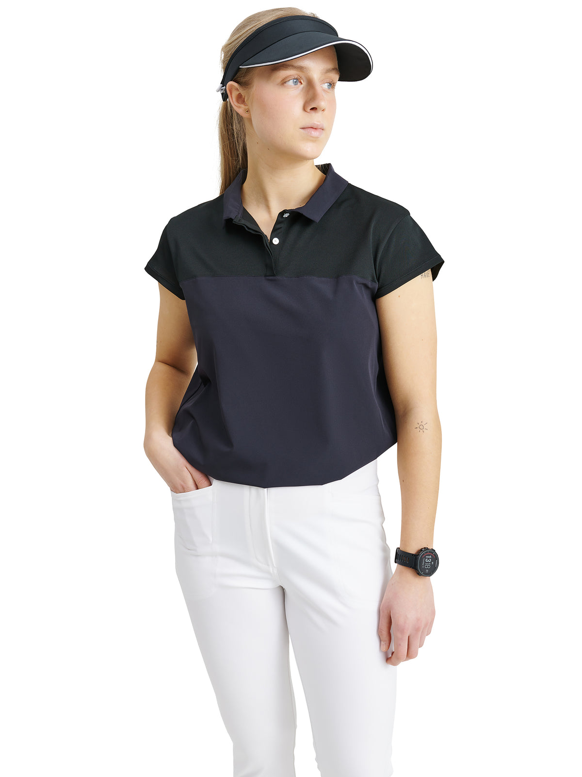 Lds Becky cupsleeve - navy-1