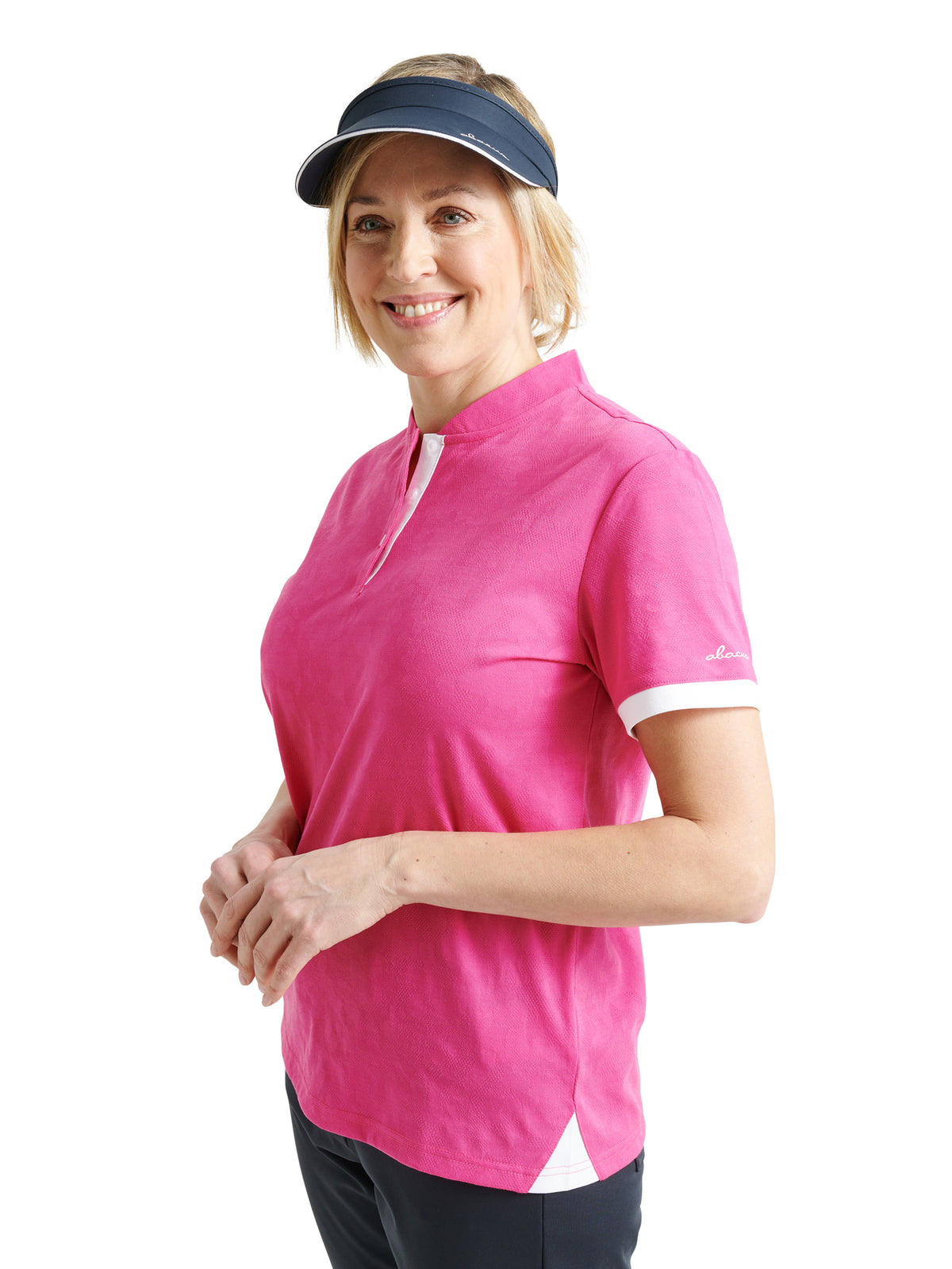 Lds Crystal polo - rose-1