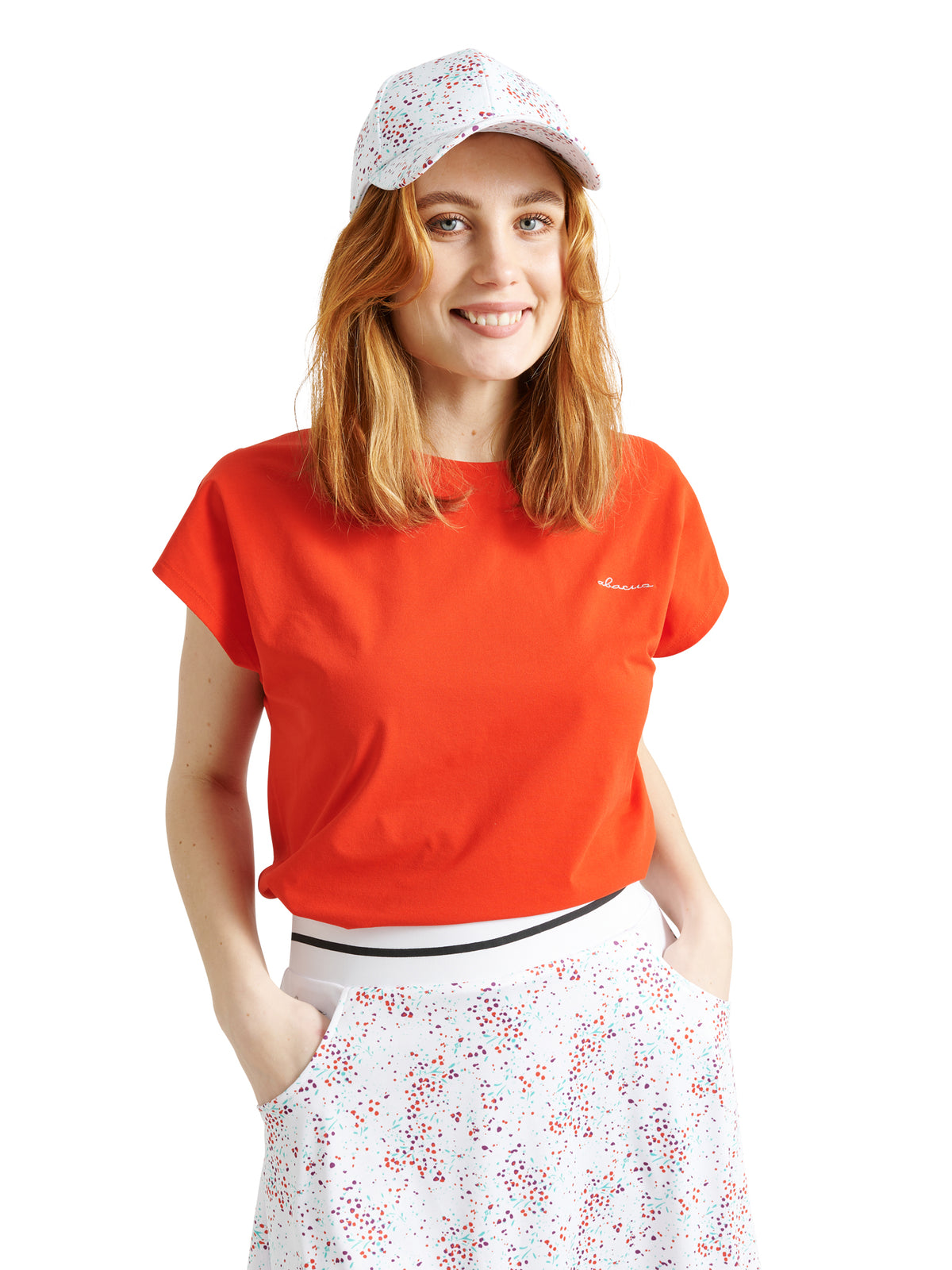 Lds Ives cupsleeve - poppy red-1