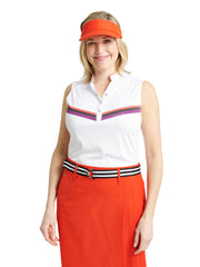 Lds Simone drycool sleeveless - poppy red