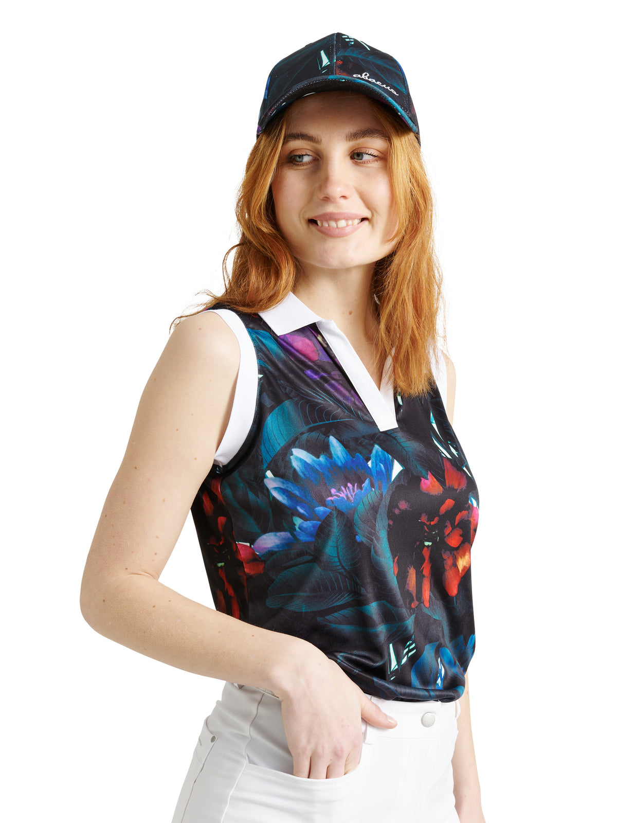 Lds Juliet sleeveless - flower-1