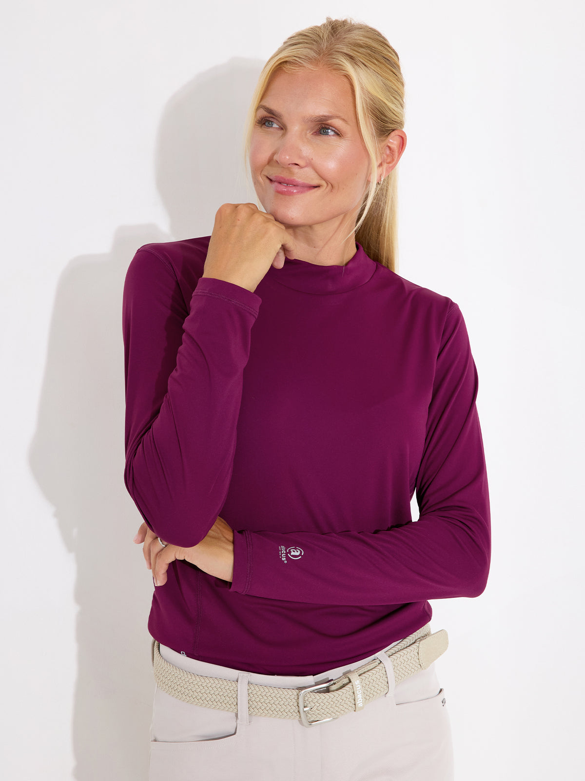 Lds Aloha UV turtle neck - beetroot