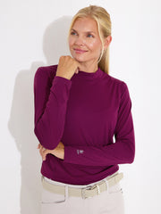 Lds Aloha UV turtle neck - beetroot