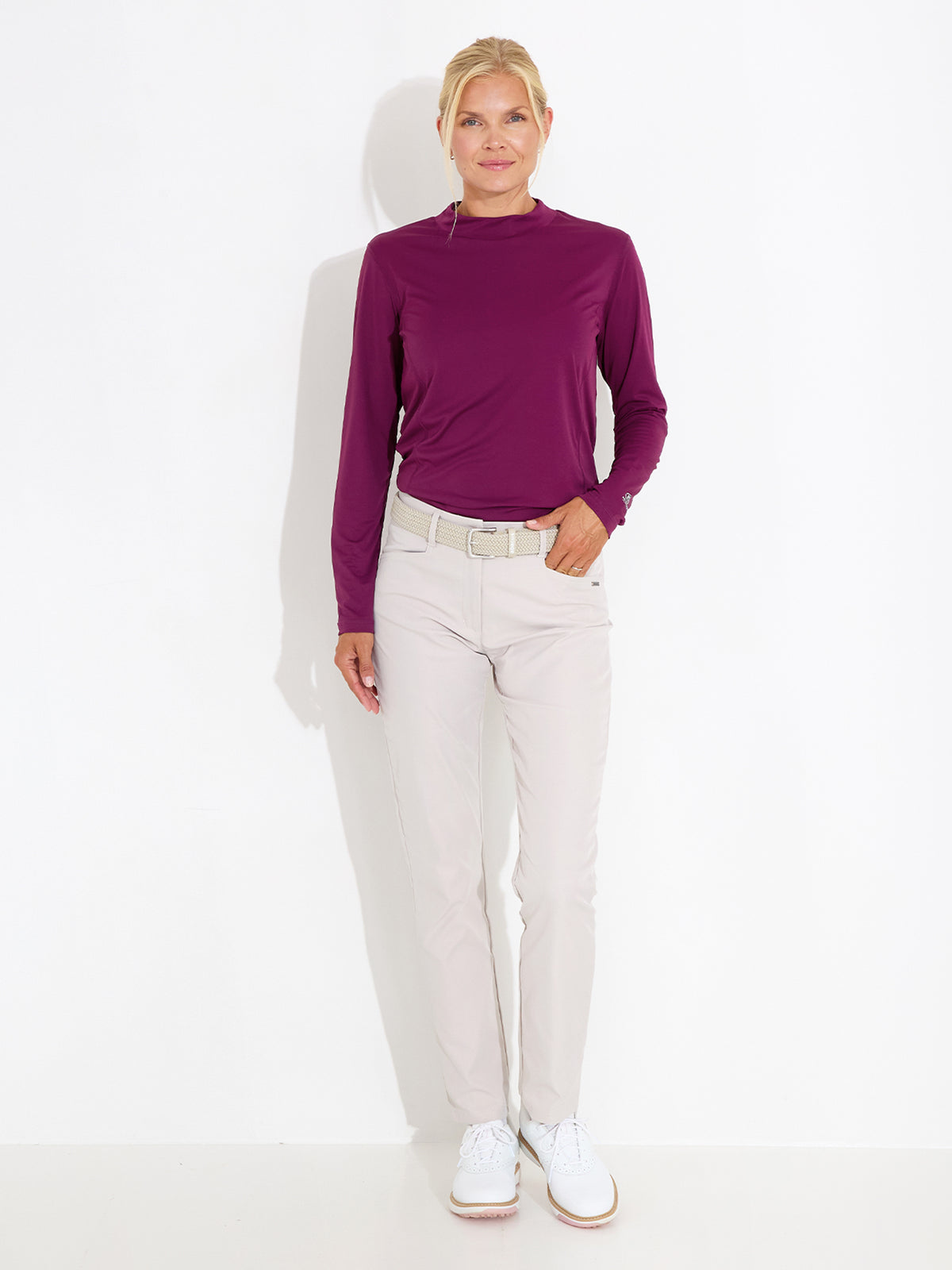 Lds Aloha UV turtle neck - beetroot