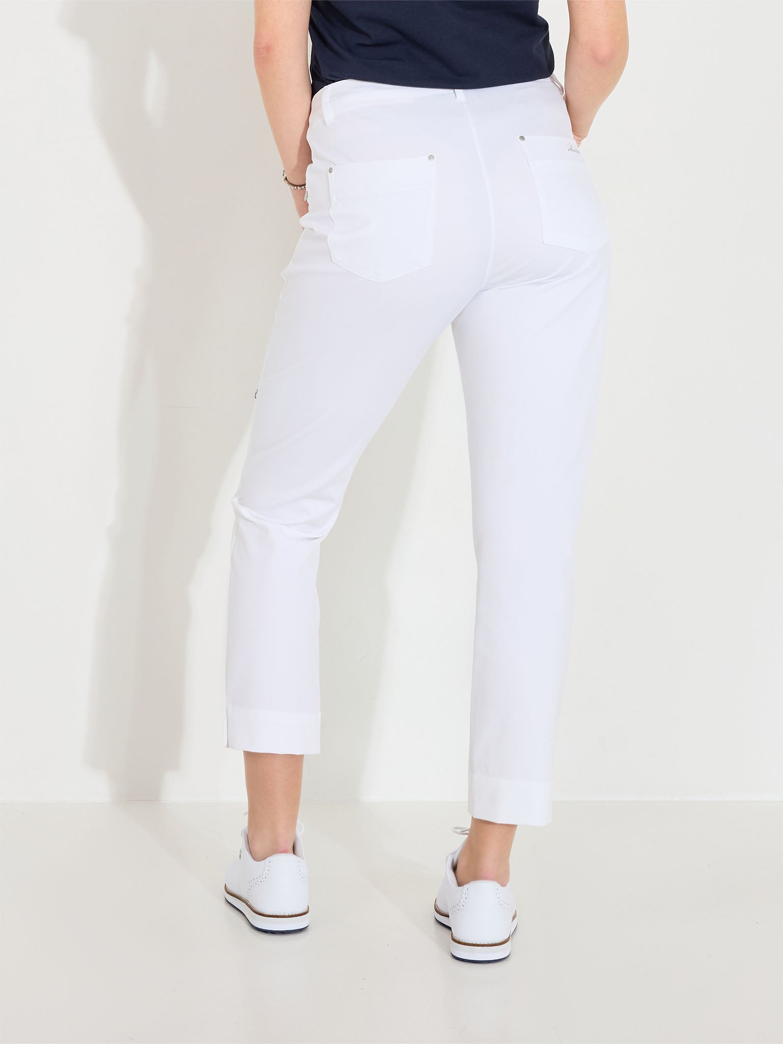Lds Elite 7/8 trousers - white-2