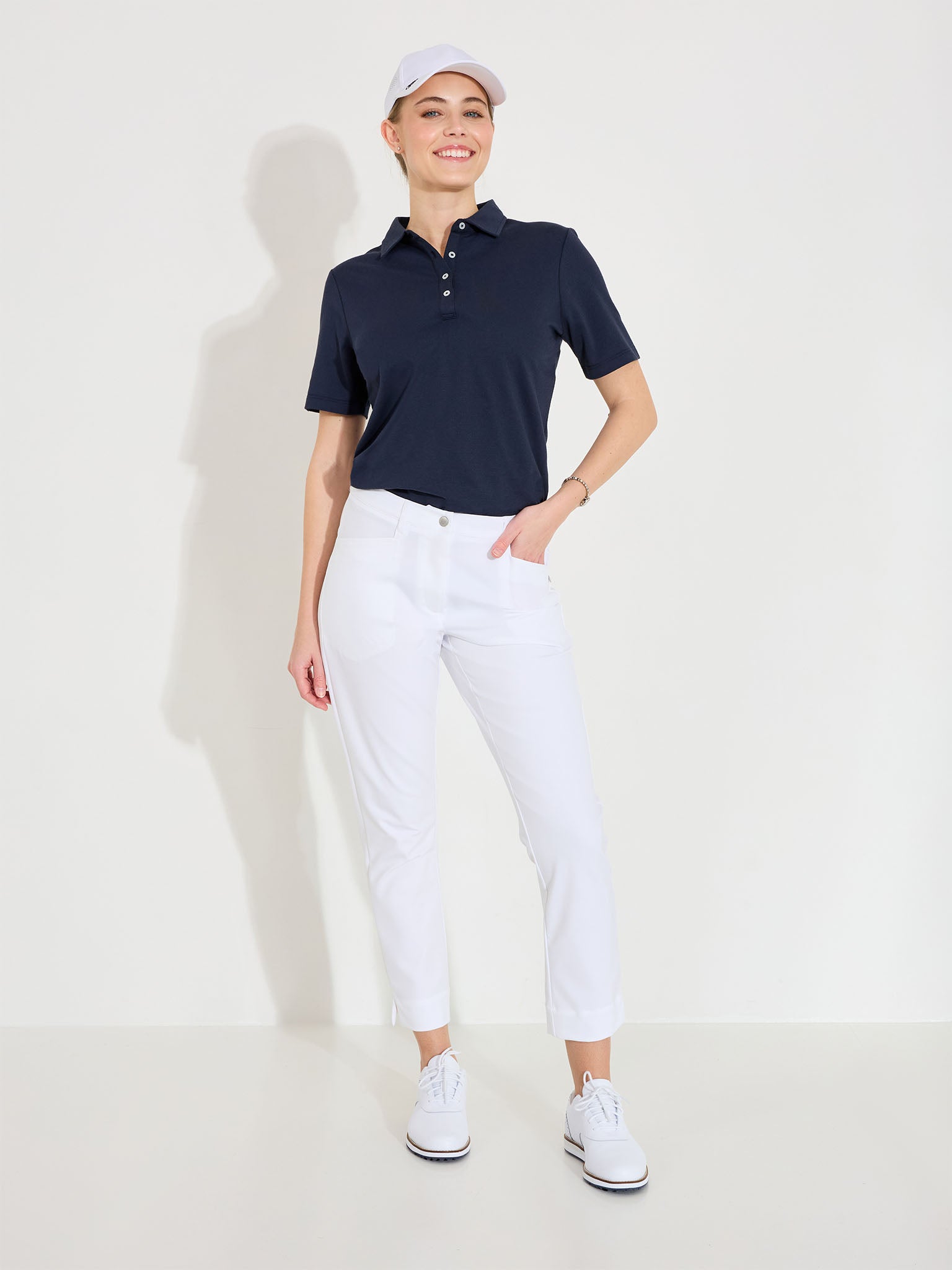 Lds Elite 7/8 trousers - white-3