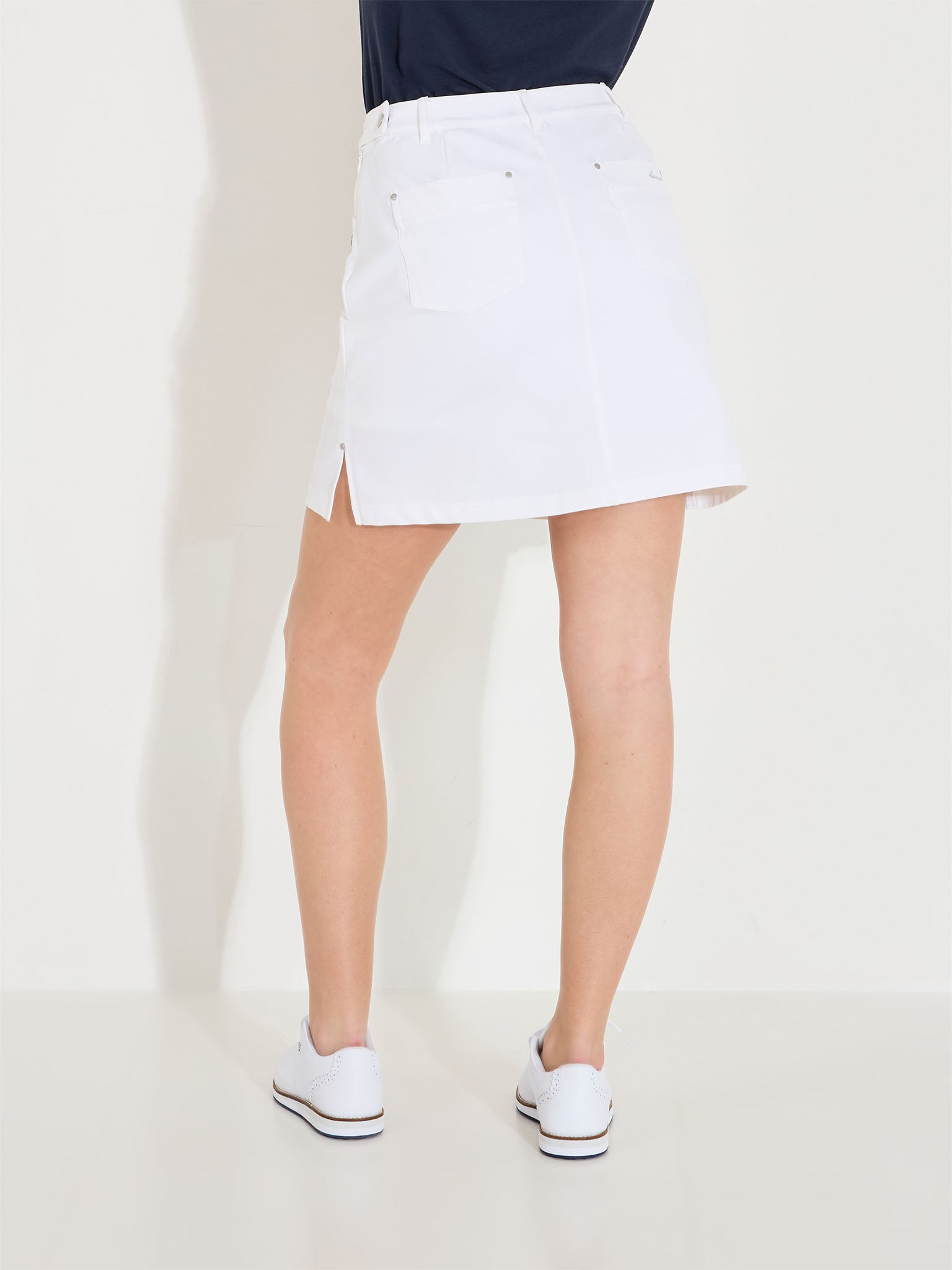 Lds Elite skort 45cm - white