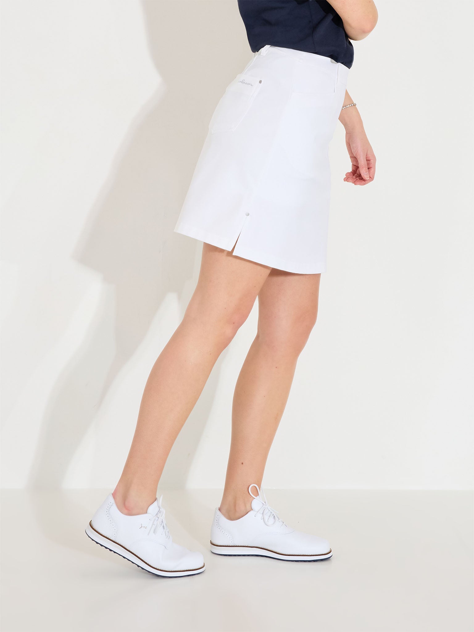 Lds Elite skort 45cm - white-4