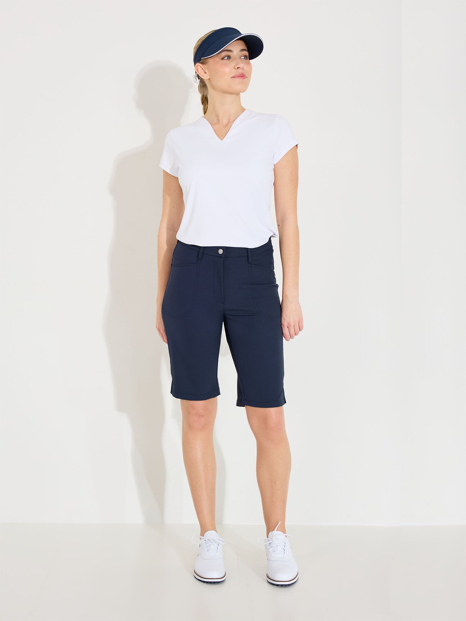 Lds Elite city shorts - navy-3