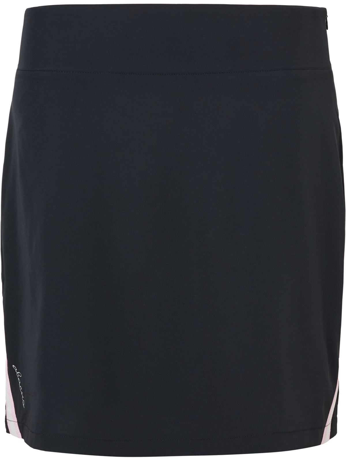 Lds Brook stripe skort 45cm - black/begonia-5