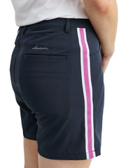 Lds Brook stripe shorts - navy