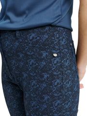 Lds Elite Graphic 7/8 trousers - peacock blue