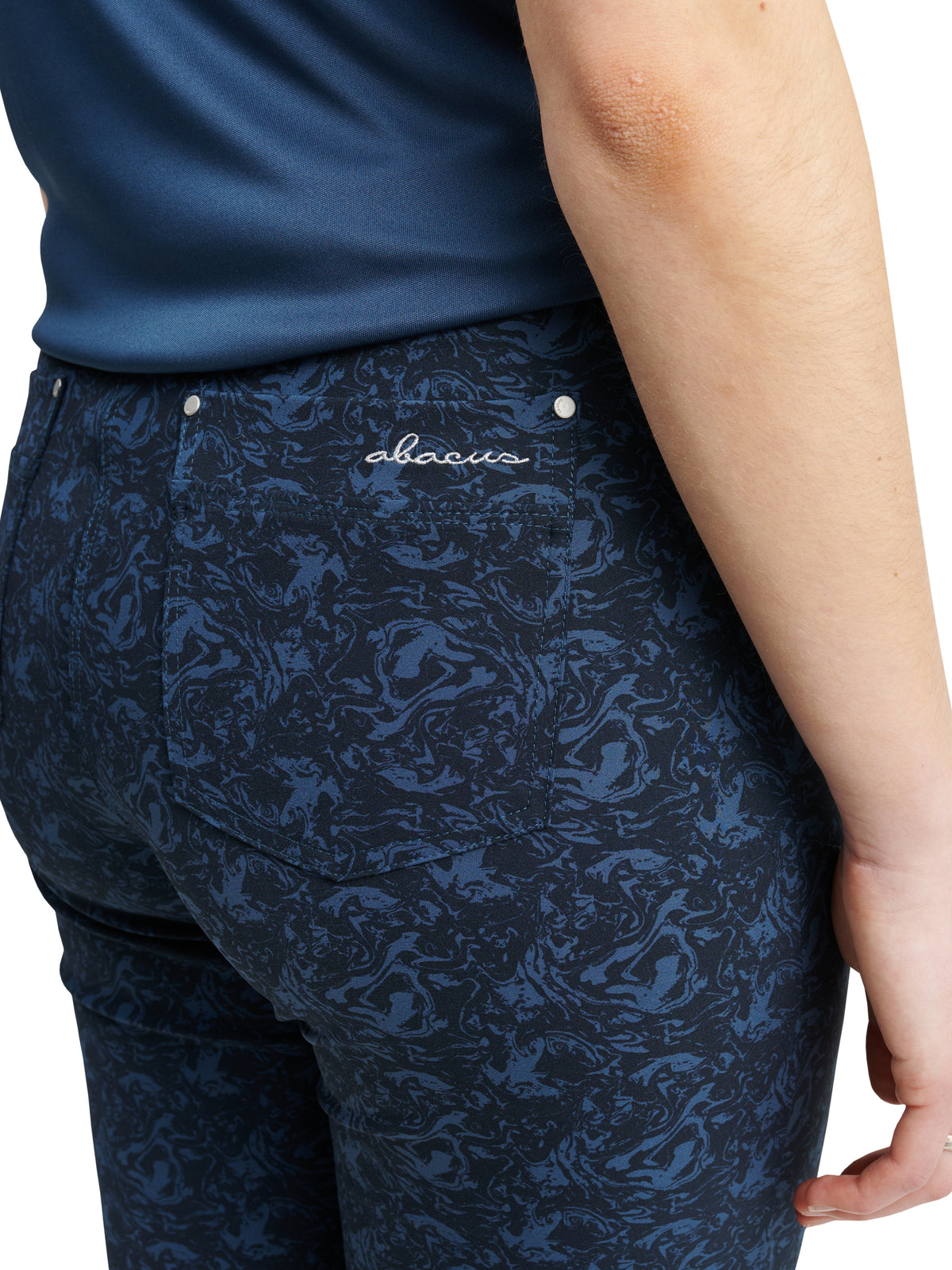 Lds Elite Graphic 7/8 trousers - peacock blue-2