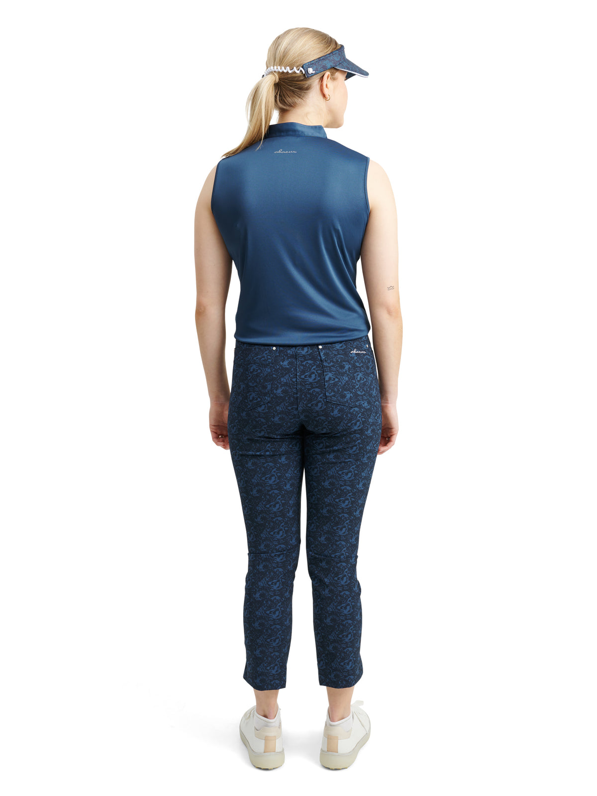 Lds Elite Graphic 7/8 trousers - peacock blue-4