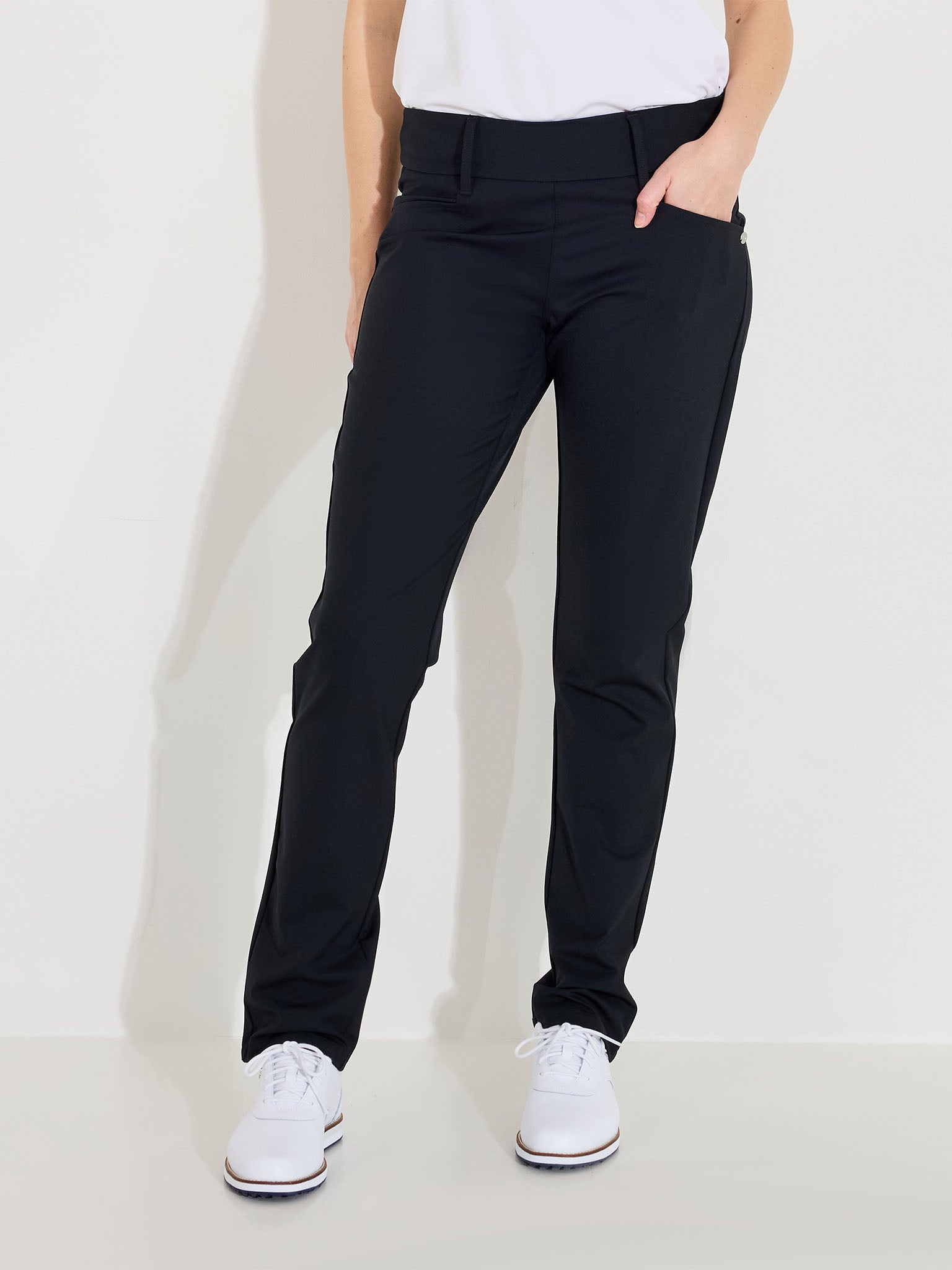 Lds Elite pull-on midwaist trousers