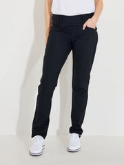 Lds Elite pull-on midwaist trousers - black