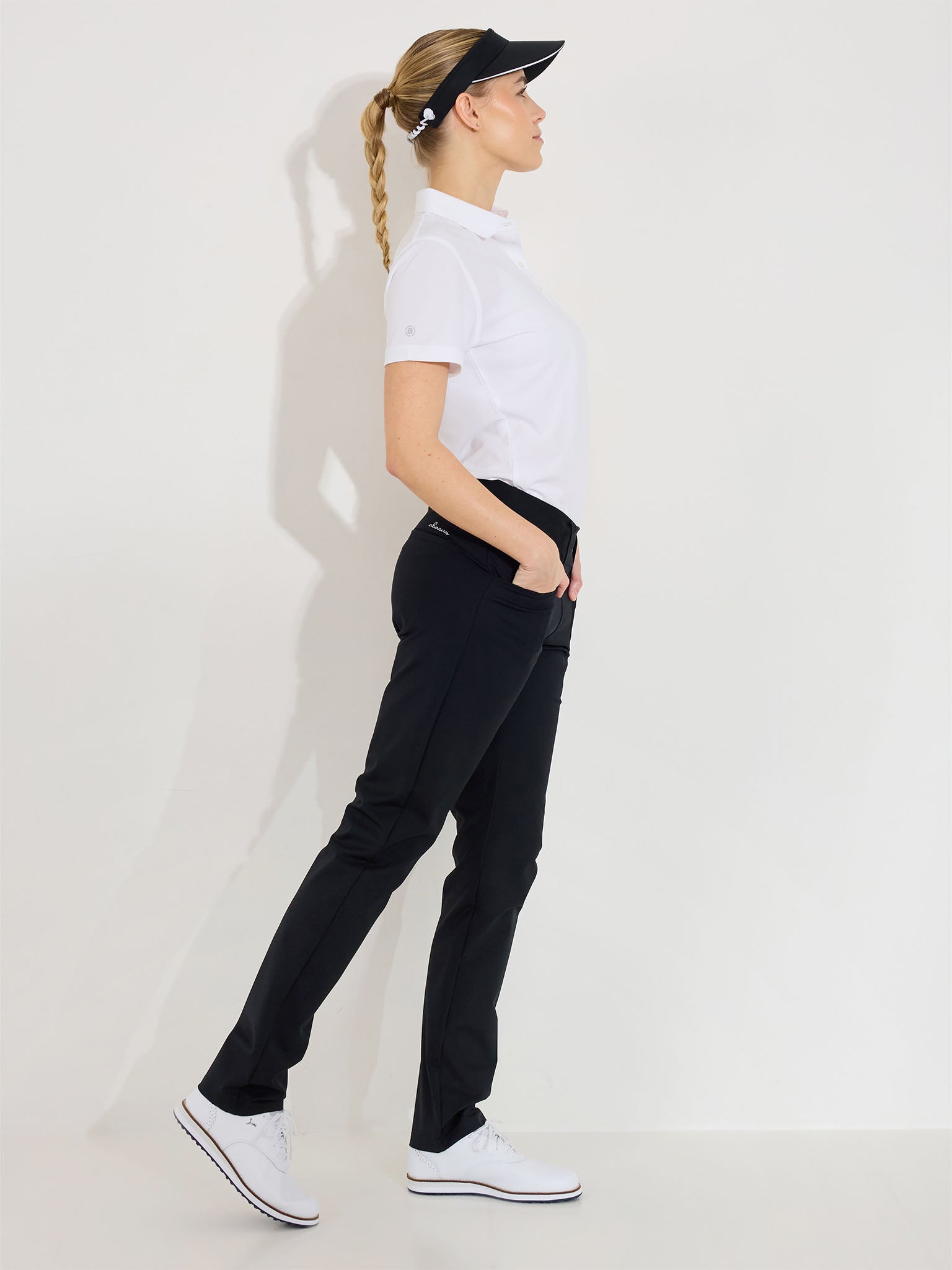 Lds Elite pull-on midwaist trousers - black-4