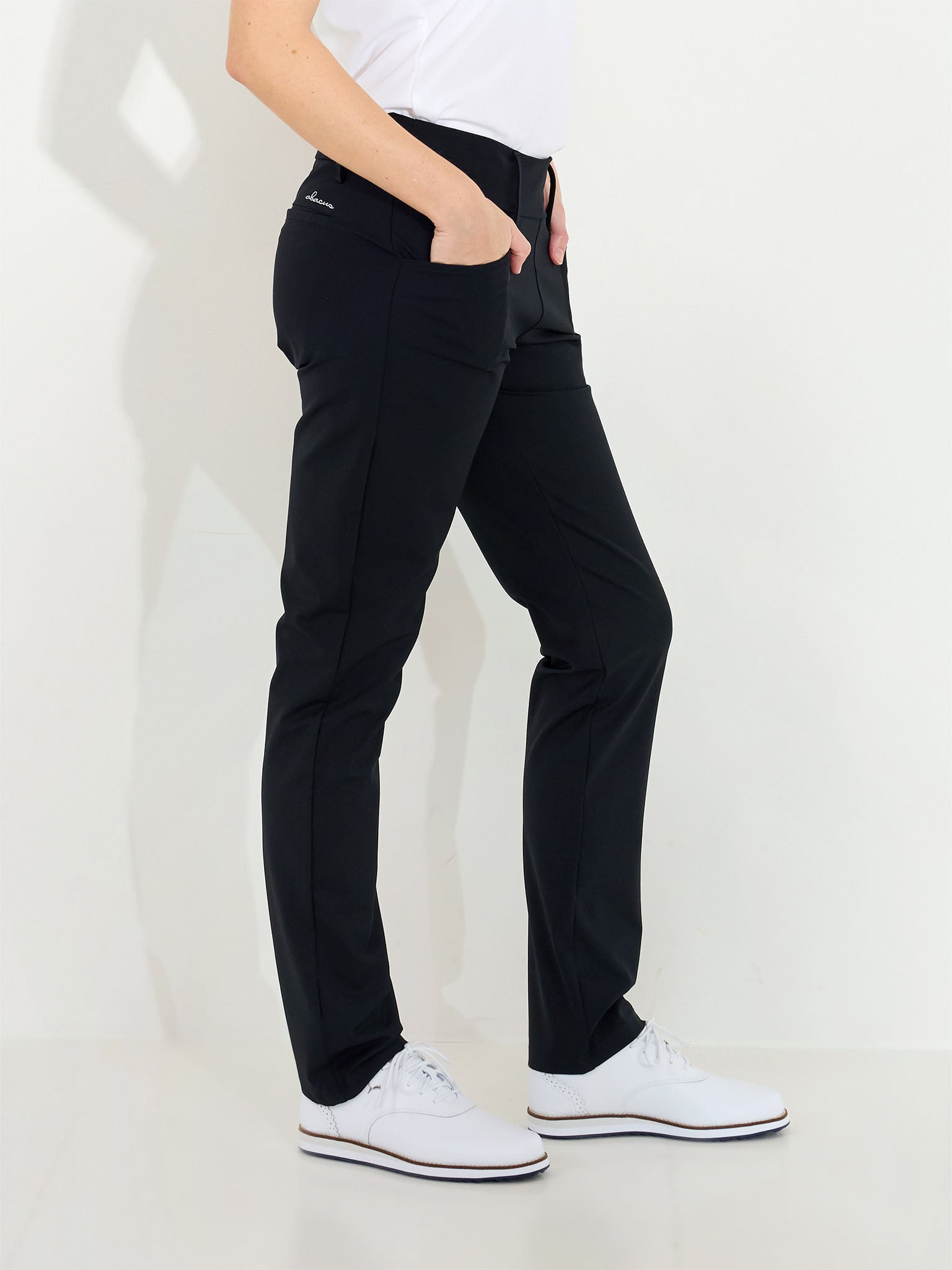 Lds Elite pull-on midwaist trousers - black-5
