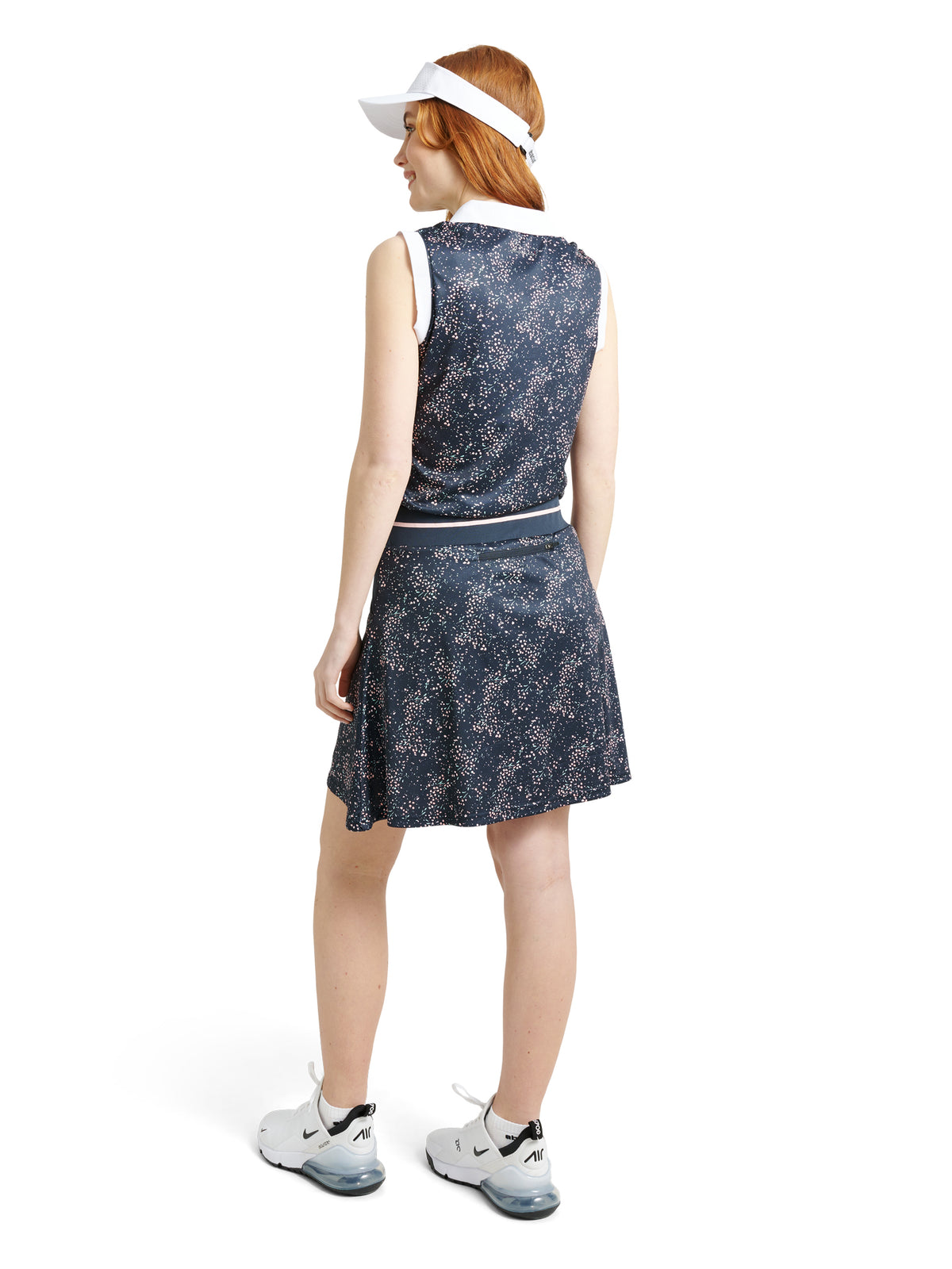 Lds Juliet skort 45cm - navy floral-6