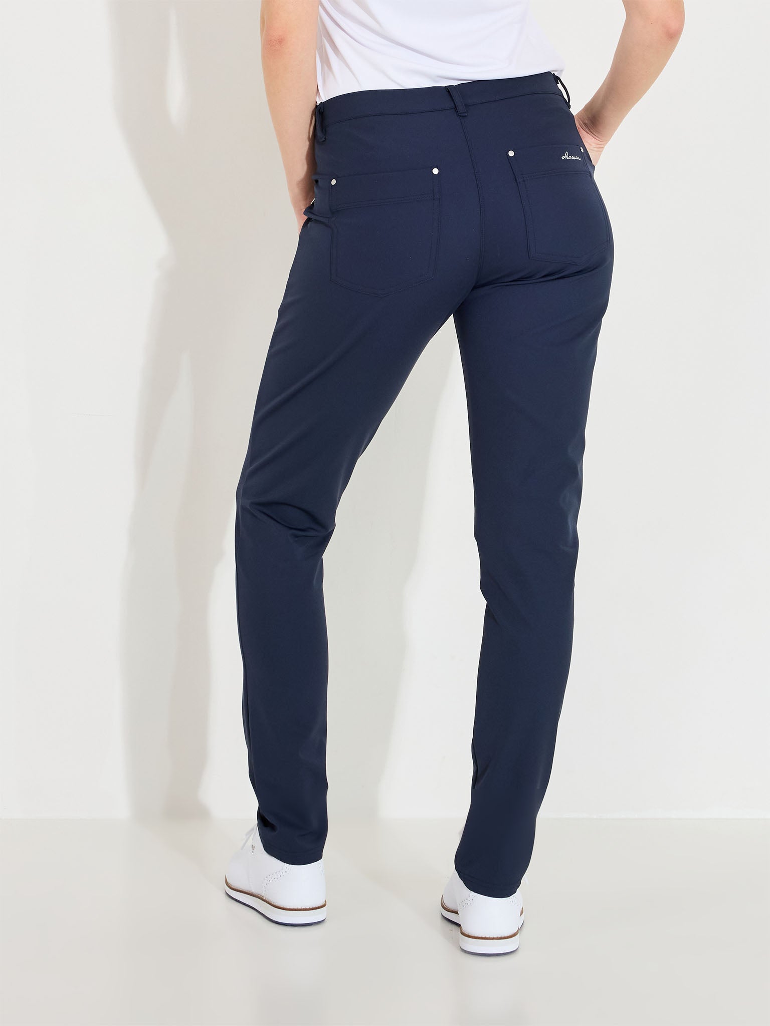 Lds Elite trousers mid waist - navy