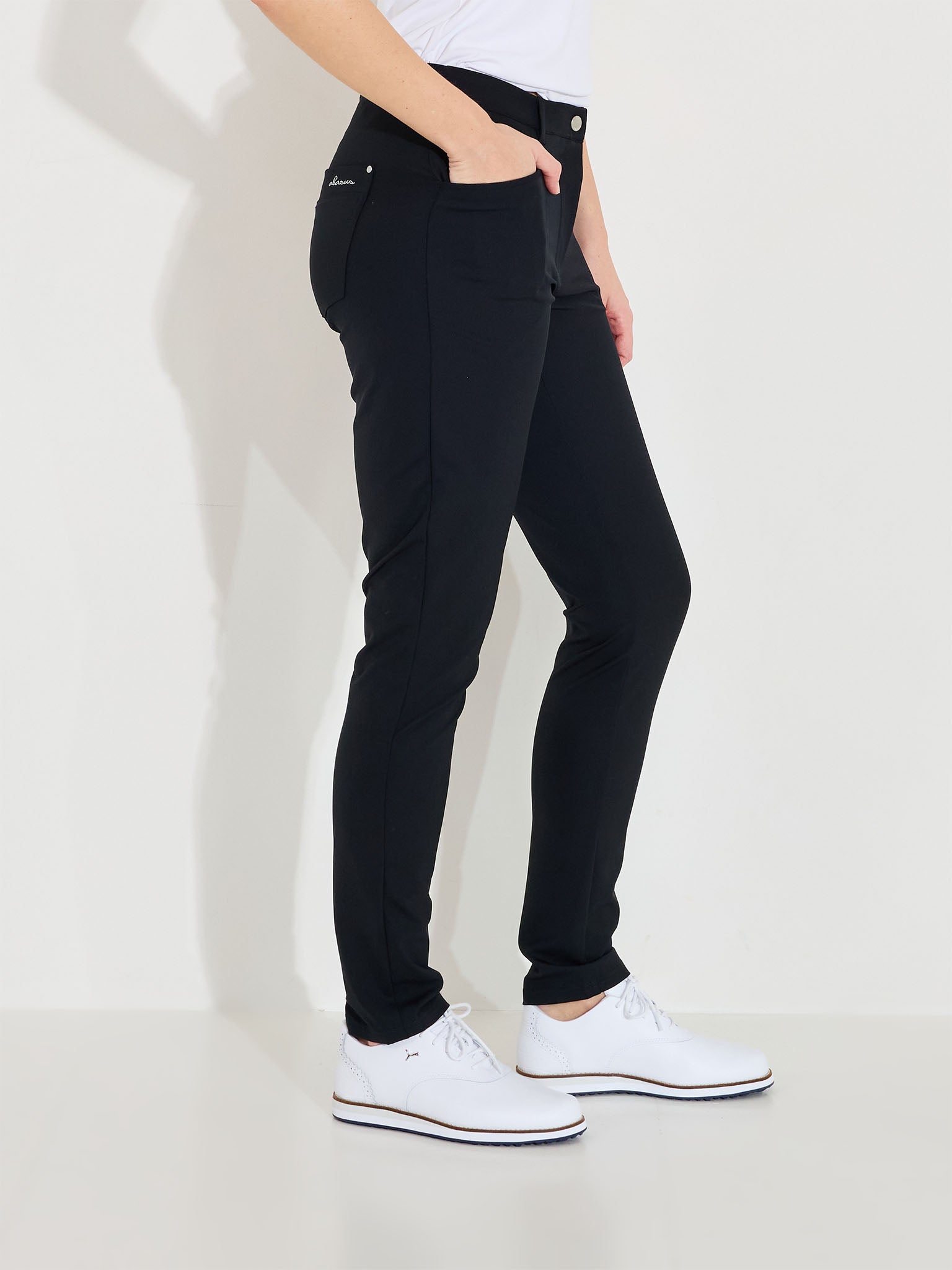 Lds Elite trousers mid waist - black-4