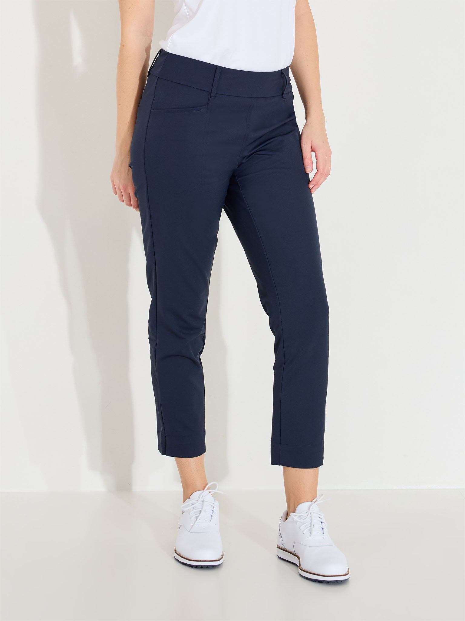 Lds Elite 7/8 trousers mid waist - navy-1