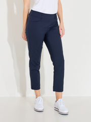 Lds Elite 7/8 trousers mid waist - navy