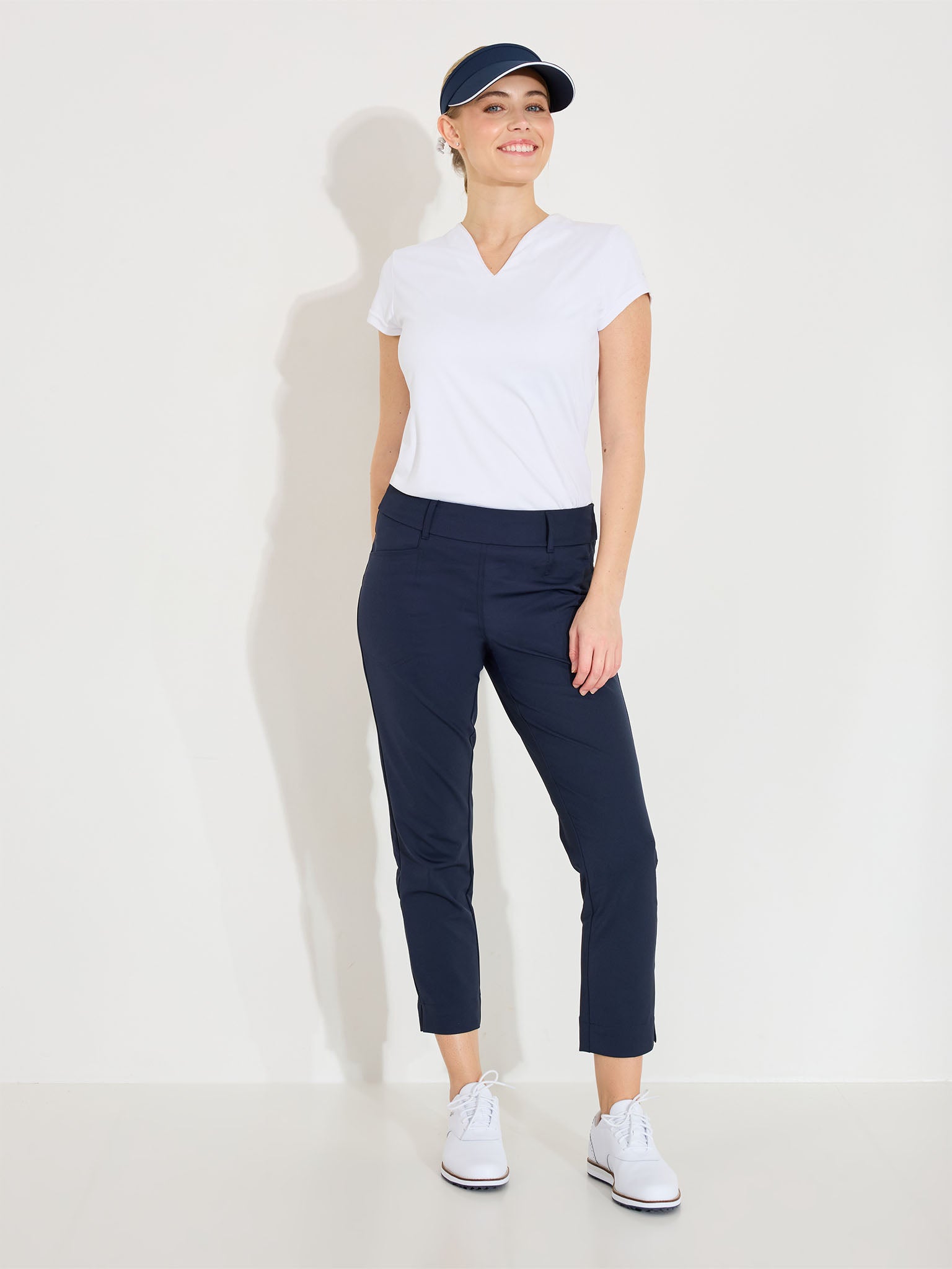Lds Elite 7/8 trousers mid waist - navy-3