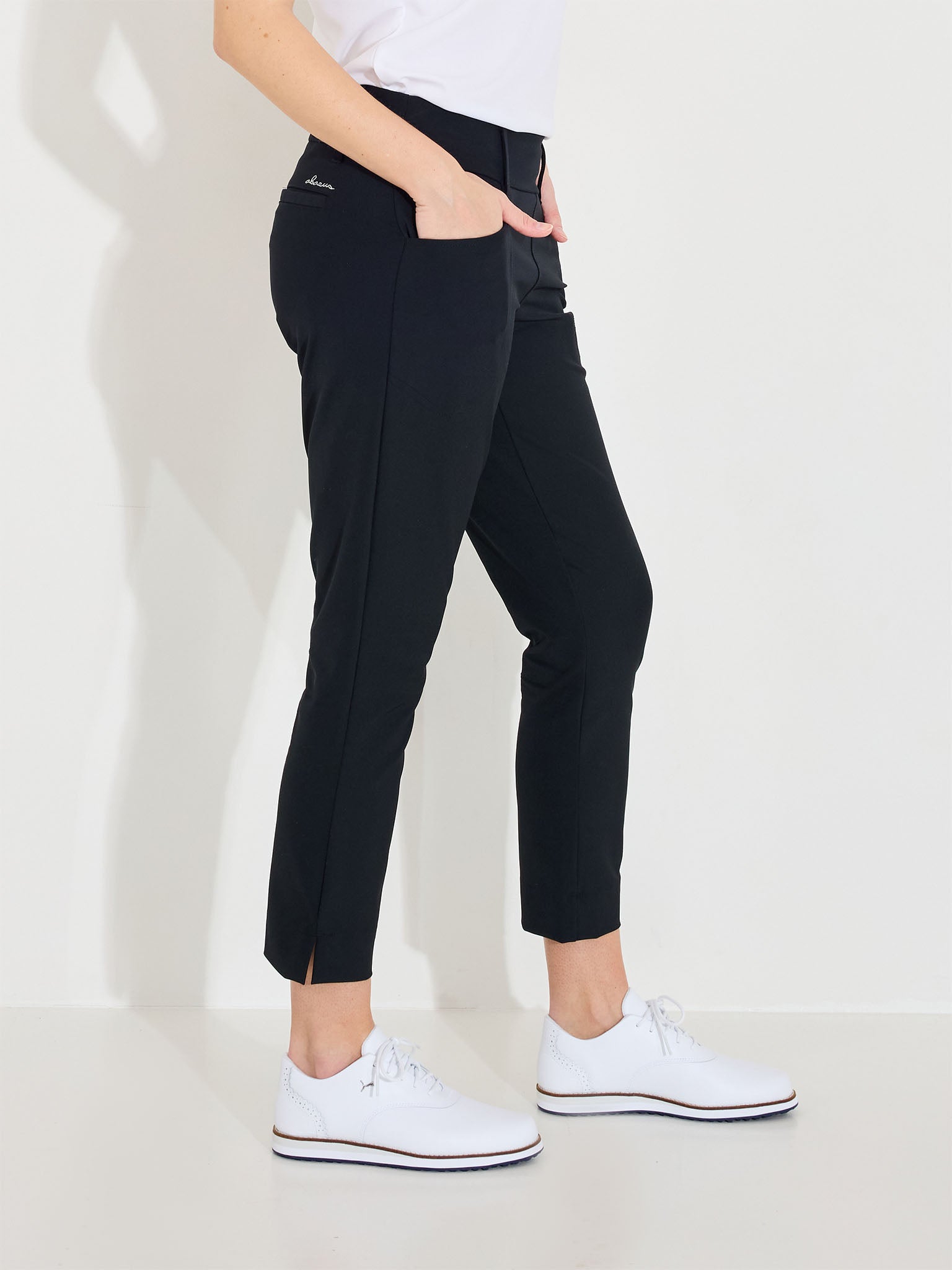 Lds Elite 7/8 trousers mid waist - black-4