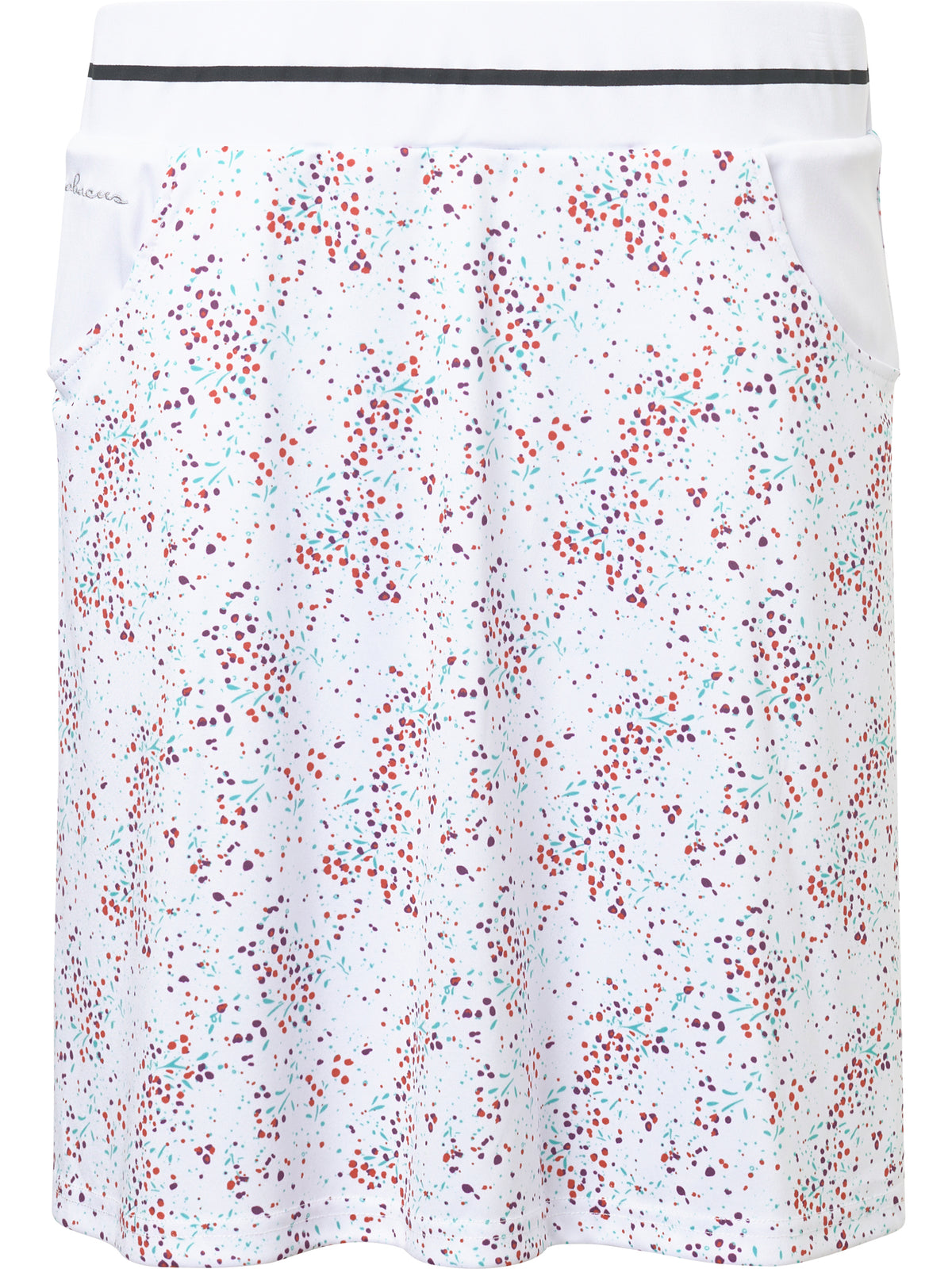 Lds Juliet skort 50cm - white floral-7