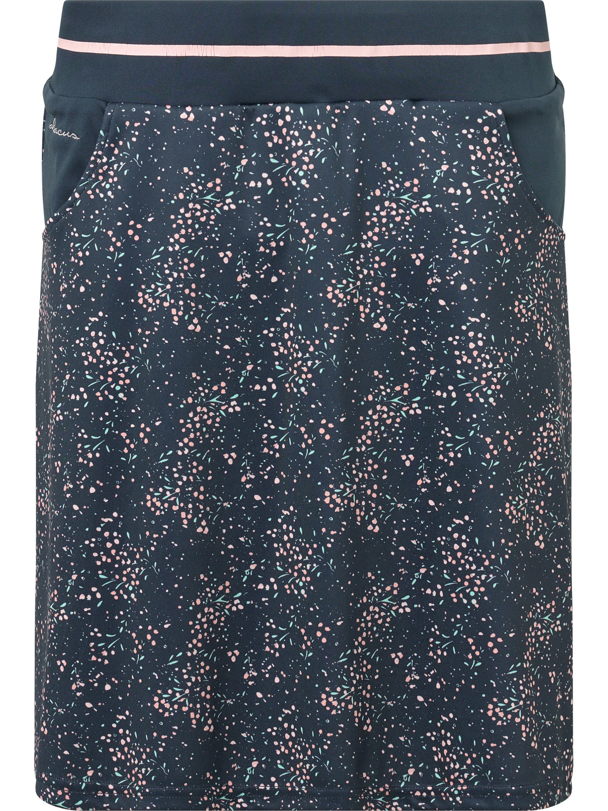 Lds Juliet skort 50cm - navy floral-7