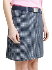 Lds Merion skort 45cm - navy check