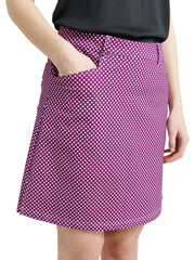 Lds Merion skort 45cm - violet check
