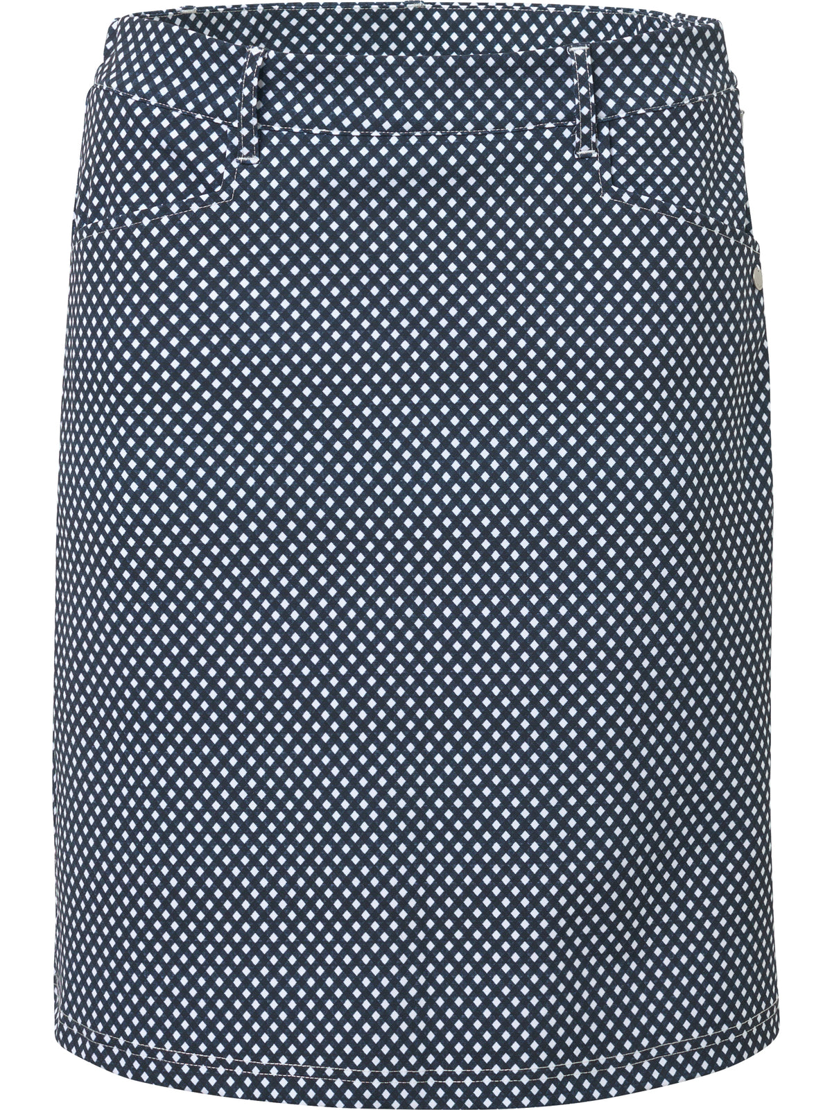 Lds Merion skort 50cm - navy check-7