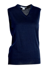 Lds Milano knitted slipover - navy