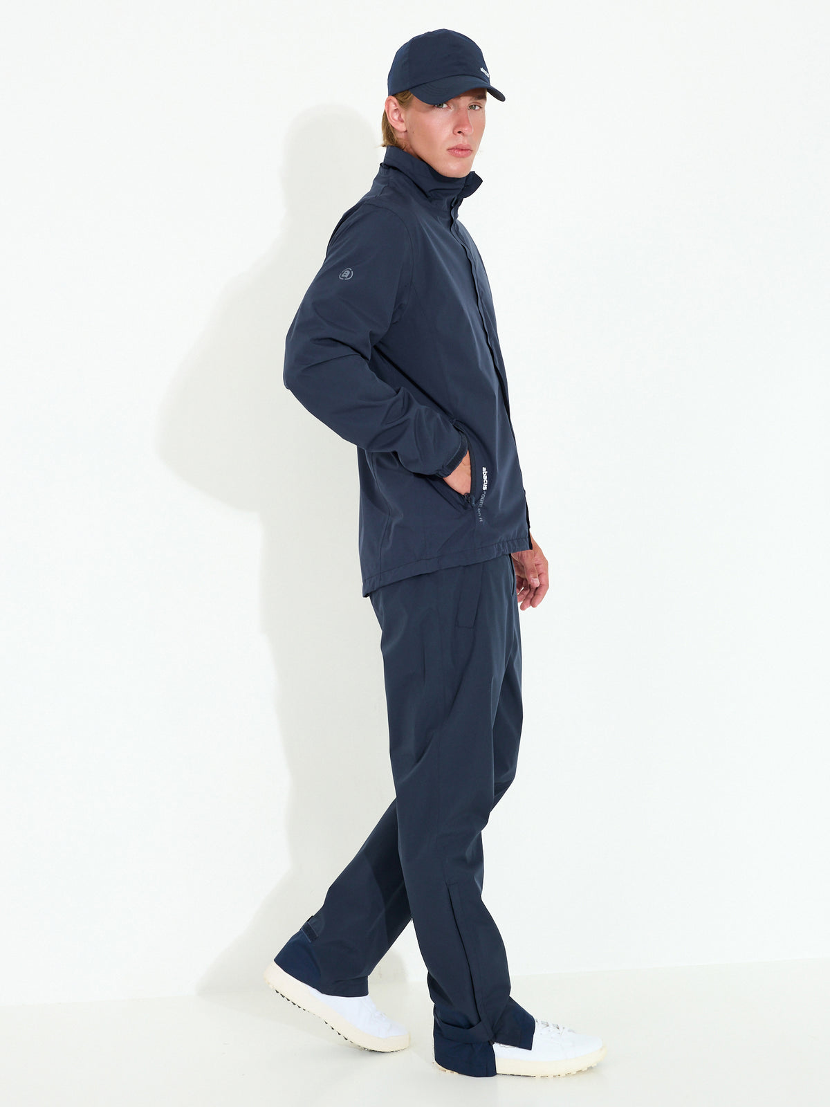 Mens Links stretch rainjacket - navy-4