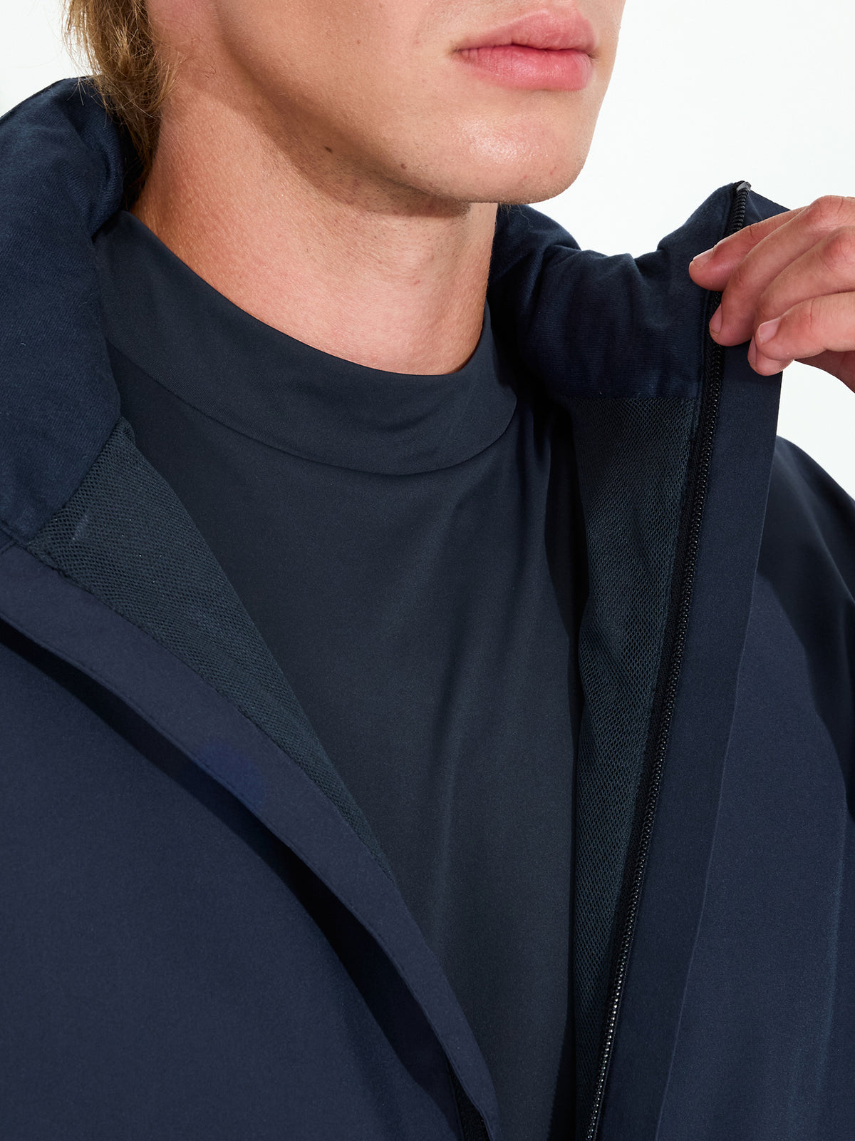 Mens Links stretch rainjacket - navy-8