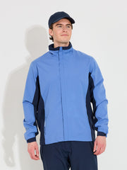 Mens Links stretch rainjacket - horizon blue