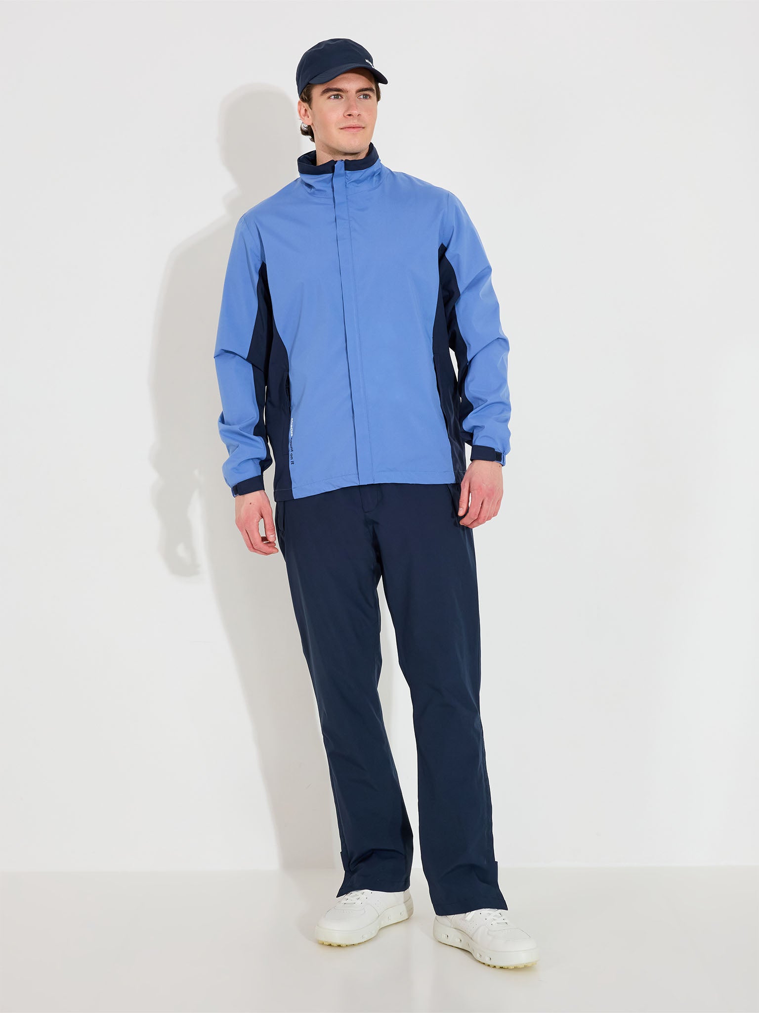 Mens Links stretch rainjacket - horizon blue-4