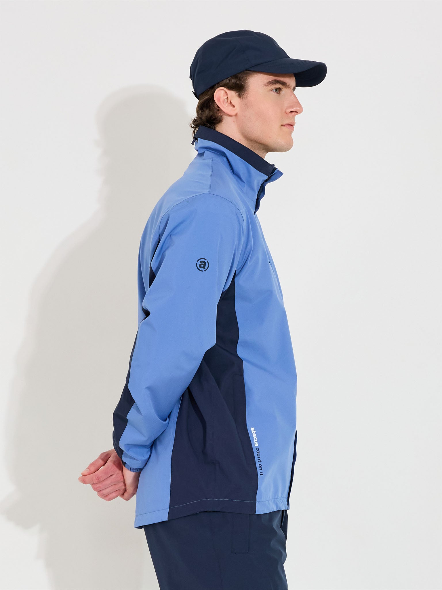 Mens Links stretch rainjacket - horizon blue-5