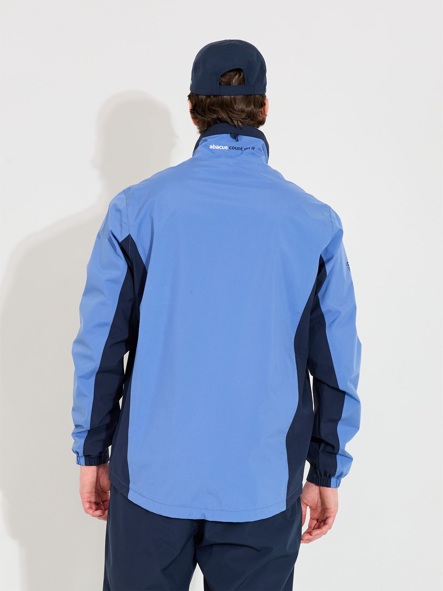 Mens Links stretch rainjacket - horizon blue