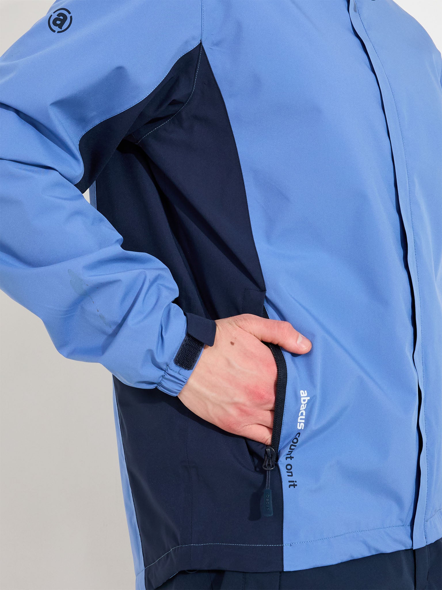 Mens Links stretch rainjacket - horizon blue-6