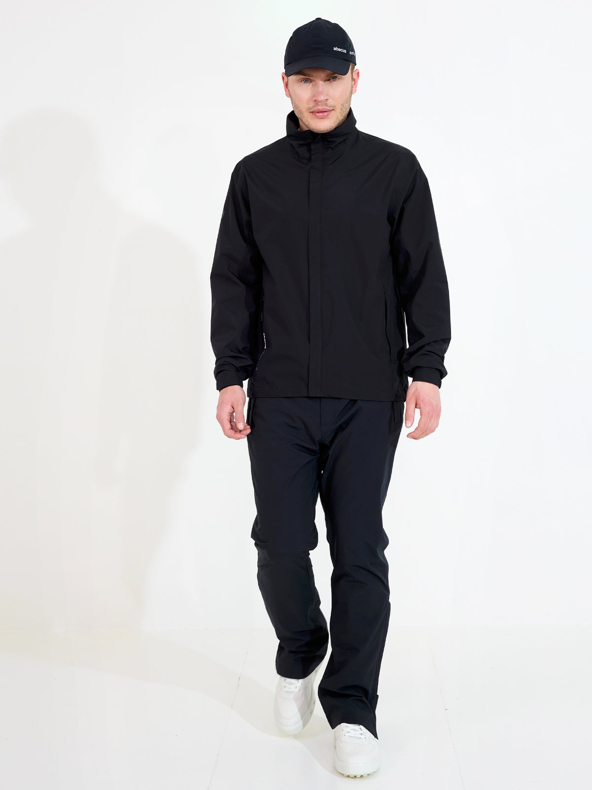 Mens Links stretch rainjacket - black-5