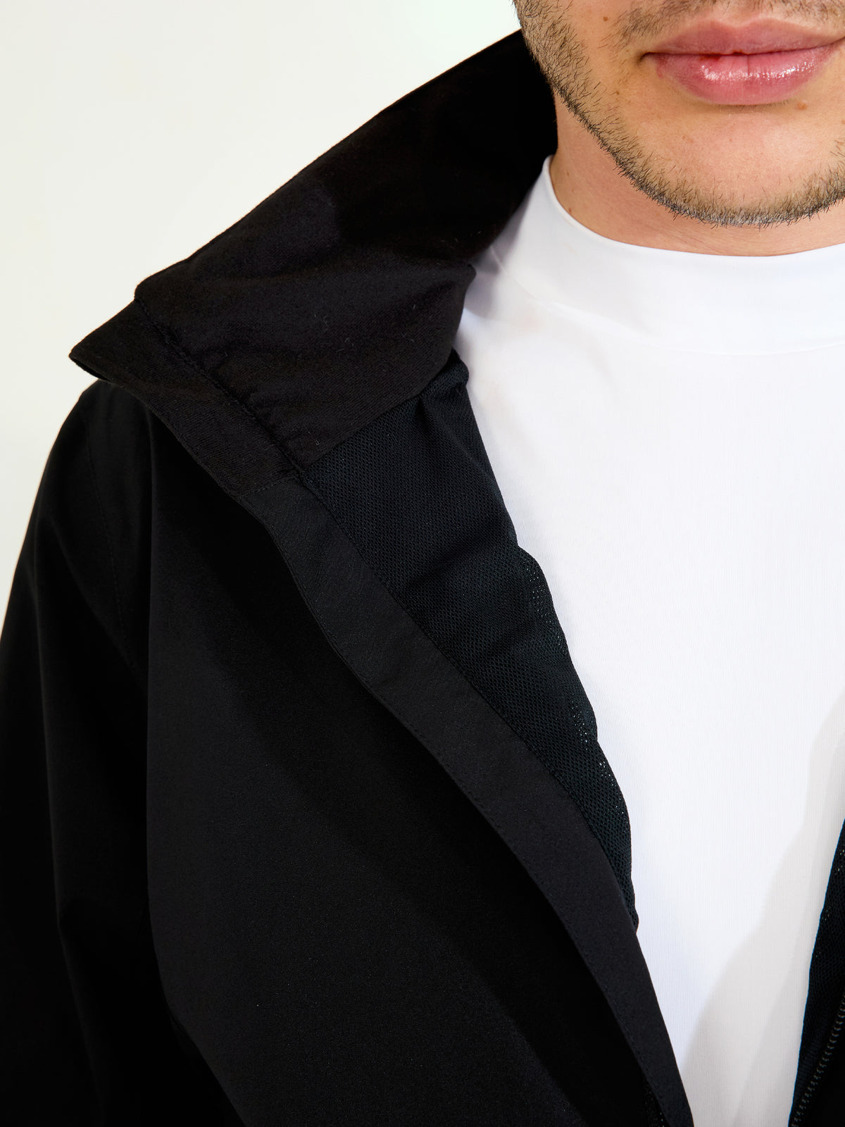 Mens Links stretch rainjacket - black-4