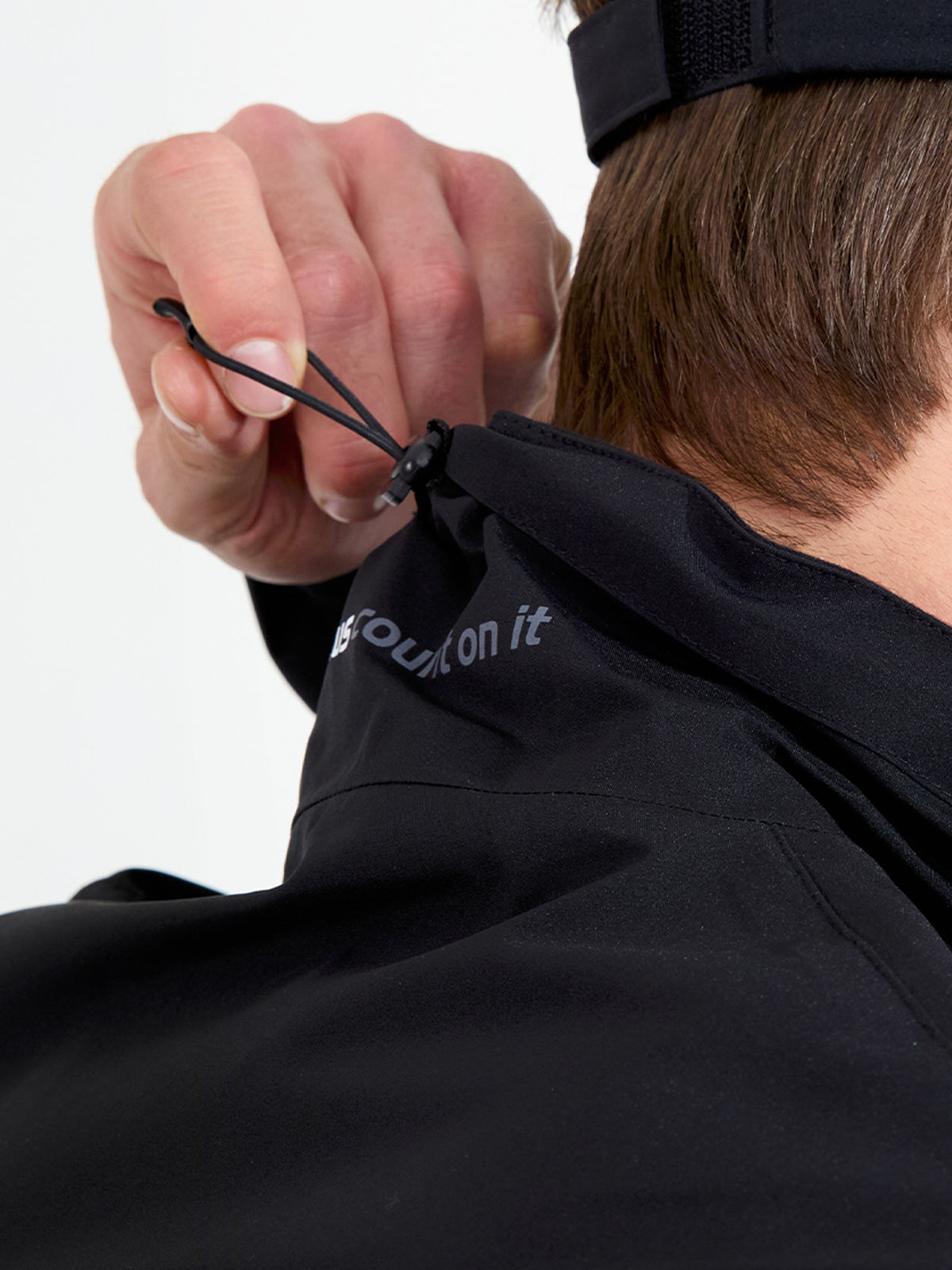 Mens Links stretch rainjacket - black-3