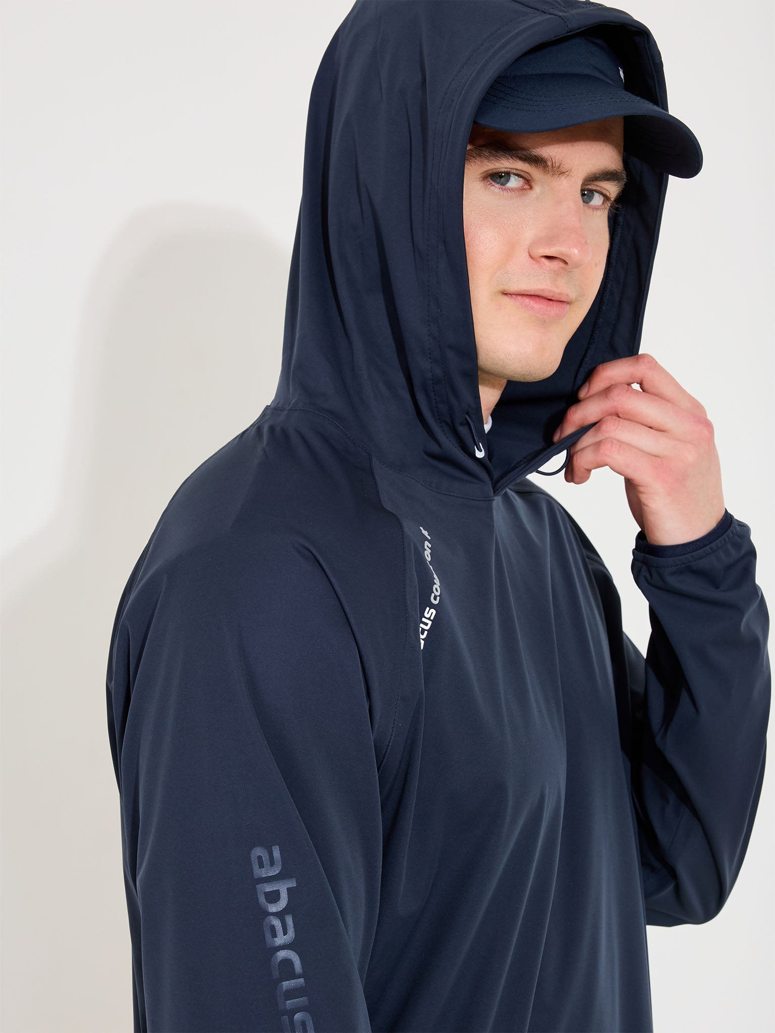 Mens Bounce waterproof hoodie - navy-4